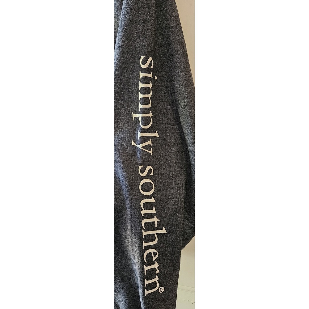 Simply Southern Merry &‎ Bright Christmas Sweatshirt Womens Medium Gray Pink... - Picture 3 of 5